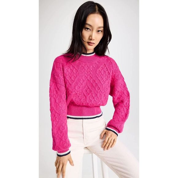 MOTHER Sweaters - MOTHER The Mock Neck Jumper Crop in Some Bright Someday